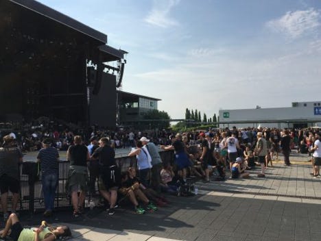 Blick vom FOS 2 aus in Richtung Bühne